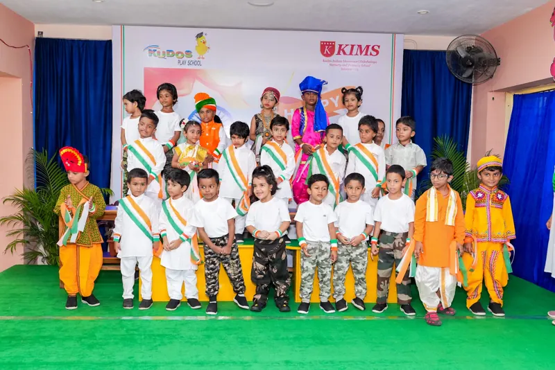 Children in costumes from different states