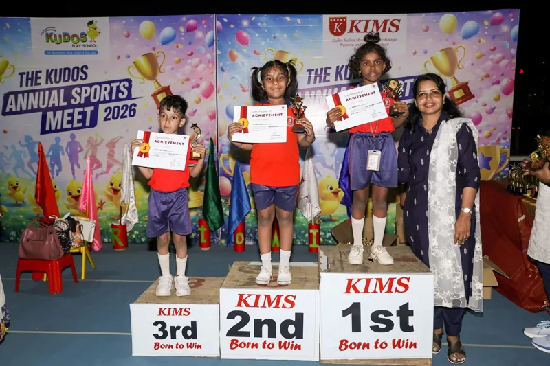 Winners on the KIMS podium