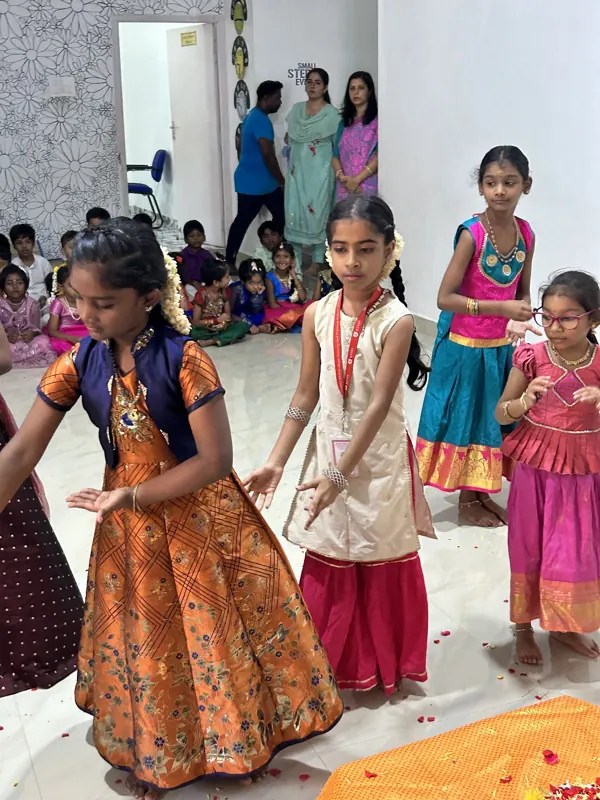 Girls in pavadai at the celebration